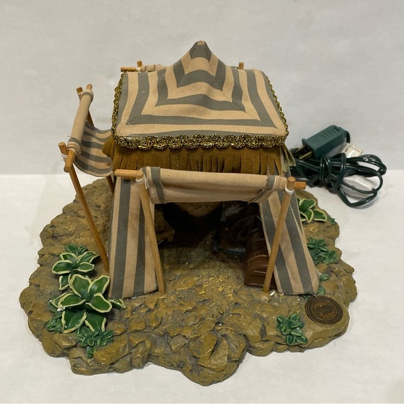 VTG 1997 Fontanini Nativity Village King’s Tent #50153 Italy w/Box Tested/Works - Picture 3 of 10